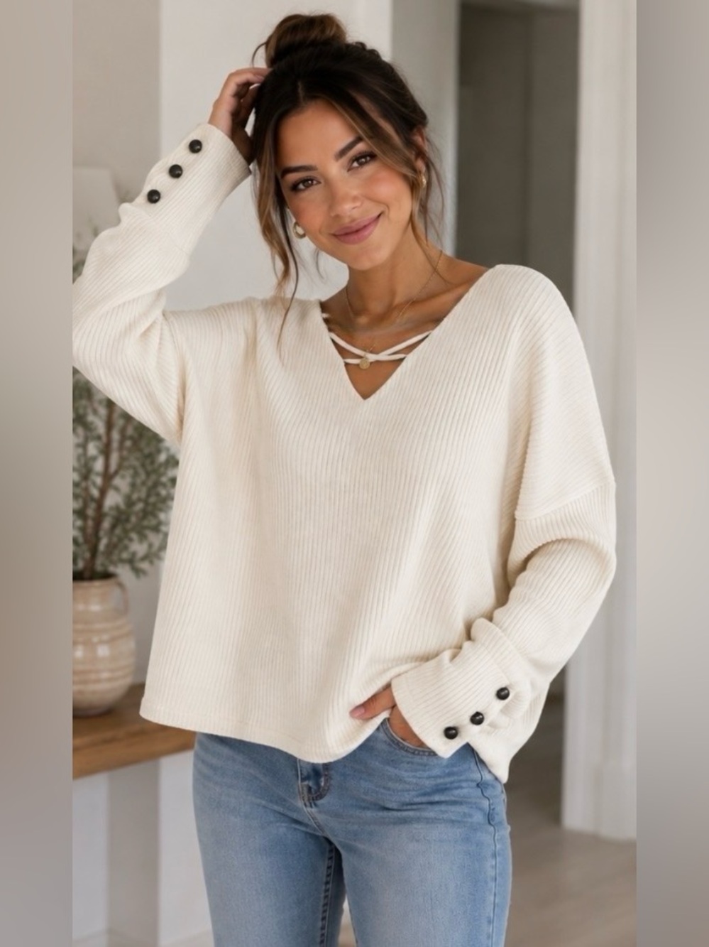 Collection Women’s Ribbed Sweater – 2XL - Picture 2 of 4